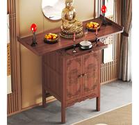 Table de méditation avec tiroirs de rangement, armoire personnelle Puja, planche de rangement coulissante pour salons, sanctuaires, temples