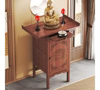 Table de méditation avec tiroirs de rangement, armoire personnelle Puja, planche de rangement coulissante pour salons, sanctuaires, temples
