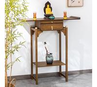 Table de méditation bouddhiste avec espace de rangement, meuble d'autel pour sanctuaire, meuble de niche Bouddha 100 cm, autel fumé chinois, véranda Ofrenda Décoration pour espaces sacrés