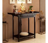Table de méditation de grande capacité,Altars bouddhistes avec rails latéraux surélevés conçus pour les empêcher de tomber,Gazette bouddhiste à la maison avec des dessins (80 x 40 x 100 cm / 31,5 x