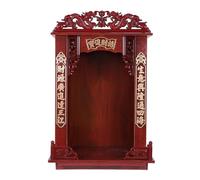 Table de Méditation en Bois avec Plateau Rétractable,étagère Murale Bouddhiste,Table D'offrande sur Piédestal,Armoire Chinoise Statue De Bouddha,Dieu De La Richesse,A,45×36×67.5cm