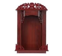 Table de Méditation en Bois avec Plateau Rétractable,étagère Murale Bouddhiste,Table D'offrande sur Piédestal,Armoire Chinoise Statue De Bouddha,Dieu De La Richesse,D,40×34×64.5cm