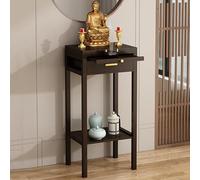 Table de Méditation Personnelle, Table D'autel Bouddhiste avec Plateau Coulissant, Console Meuble pour Maisons, Temples et Salles Ancestrales(Black,60 * 101 * 30cm/24 * 40 * 12in)