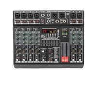 Table De Mixa Audio DJ À 6 Canaux, Console Individuelle Avec 2 Sorties AUX 48V, 7 Bandes, EQ 99, Effet USB, Sonore Lecture