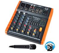 Table de mixage 4 canaux - Ibiza Sound - MX401 - USB - Extra compacte - Micro DJ inclus