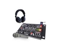 Table de mixage - Ibiza sound - 4 voies 7 entrées USB - casque - micro silver