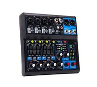 Table de mixage 6 canaux Console sonore Portable Interface USB entrée d'ordinateur moniteur fantôme 48V enregistrement(AS-06)