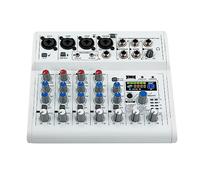 Table de mixage 7 canaux avec Bluetooth et 88 effets DSP - Mini mixeur DJ - Alimentation fantôme 48 V - Console de mixage audio stéréo pour streaming en direct, podcast, karaoké, studio, DJ, PC