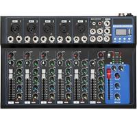 Table de mixage 7 canaux, table de mixage, enregistreur audio et USB, entrée micro 2, port USB, pour microphones, guitares, basses, claviers, mixeurs, instruments, etc