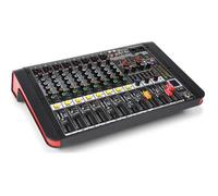 Power Dynamics PDM-M804A Table de Mixage Amplifiée 8 Canaux, Console DJ Professionnelle, Sonorisation Pro, DSP 24 bits, 16 Effets, USB MP3 Bluetooth, Egalisateur 7 Bandes, Micro/Casque, Ampli 2x220W