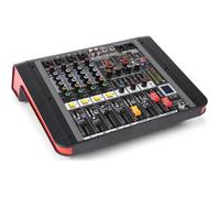 Power Dynamics PDM-M404A Table de Mixage Amplifiée 4 Canaux - 2x 200W RMS, USB, Récepteur Bluetooth, 4 Entrées Micro/Ligne, Egaliseur 7 Bandes, Idéal pour Studio ou Concert Live