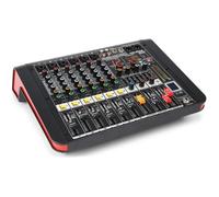 Power Dynamics PDM-M604A - Console de Mixage Amplifiée 6 Canaux, USB MP3 et Bluetooth Rouge
