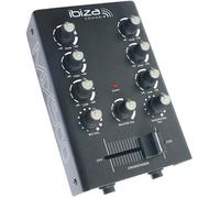 Ibiza Table de mixage MIX500 – 2 canaux, entrées lignes et micro, enregistrement RCA, Noir