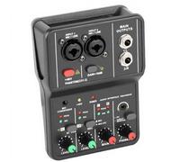 Table de Mixage Audio 2 Canaux, Carte Son USB 48 V Phantom Power Console de Mixage Sonore Compacte, Carte Son USB pour Enregistrement PC pour Enregistrement de Musique Karaoké à Domicile Karaoké Inter