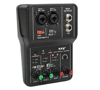 Table de Mixage Audio 2 Canaux, Petit Mélangeur Portable sans Pilote de Carte Son USB, Console de Mixage Sonore pour L'enregistrement de Musique Karaoké à Domicile Karaoké