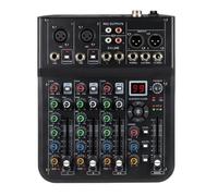 Table De Mixage Audio 4 Canaux, Table De Mixage DJ Professionnelle Avec 99 Effets, Prise USB 2.0, Fonction Bluetooth Et Interface Audio USB