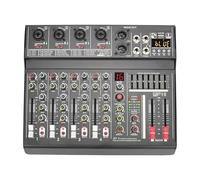 Table de mixage audio, 70mm Fader Mixer 4 Channel 7 Band EQ 16 Effects Mixing Console Individual 48V USB Play Record Sound Table Pour karaoké en studio