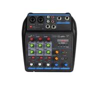 Table de mixage audio, Console de mixage DJ à 4 canaux avec alimentation fantôme Bluetooth 48 V Système surveillance Mixeur USB Pour studio karaoké