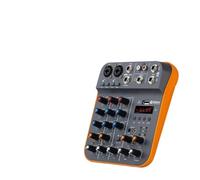 Table de mixage audio, Console de mixage DJ D4M 4 canaux Alimentation fantôme USB 5 V d'alimentation personnalisée for PC Chant Instrument musique Pour studio karaoké