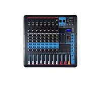 Table de mixage audio, Console de mixage professionnelle à 8 canaux avec amplificateur de puissance 600W * 2 mélangeur adapté Studio d'enregistrement de fête sur scène
