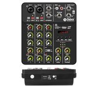 Table de mixage audio, Contrôleur DJ V4 Mixer, 5.0 Bluetooth 48V Phantom Power, faible bruit de fond for console mixage PC Enregistrement Pour studio karaoké(V4-black)