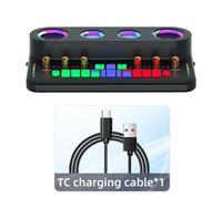 Table de mixage audio, Live Broadcast Sound Card Au-dio Integrated Machine Home KTV Device Colorful Change of Voice With Mic for Phone Pour le karaoké(S20 Black Package 1)