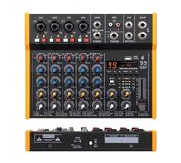 Table de mixage audio, Mélangeur multifonction portable, sortie 6,5 mm, effet 99DSP, entrée USB(R6)