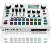 Table de mixage audio pour podcasts et contrôleur DJ, compatible avec les connecteurs XLR, alimentation 48 V, écran numérique, fonction de réduction du bruit