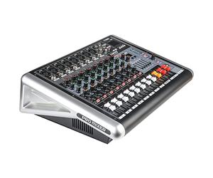 Table de Mixage Audio Professionnelle 8 Canaux Avec Table Mixage Amplifiée 8 Ohms 2 x 300w Et Alimentation Fantôme 48V, Mixeur Audio DJ Avec Mixeur d'effets écho 16 DSP Partageable Bluetooth ou MP3