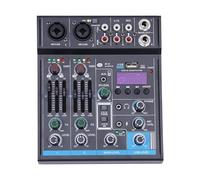 Table de mixage audio professionnelle à 4 canaux avec interface audio USB, 7 canaux, égaliseur stéréo pour enregistrement d'applications de musique de karaoké sur scène DJ