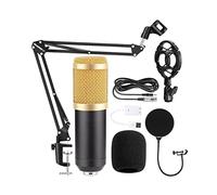 Table de mixage audio, Support de microphone du condenseur 3. 5 mm l'audio USB V8 Sound Carte Metal Shell Prise en charge l'ordinateur téléphone mobile direct(Yellow Gold USB C)