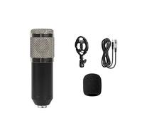 Table de mixage audio, Support de microphone du condenseur 3. 5 mm l'audio USB V8 Sound Carte Metal Shell Prise en charge l'ordinateur téléphone mobile direct(Black Silver Shock M)