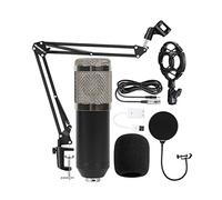 Table de mixage audio, Support de microphone du condenseur 3. 5 mm l'audio USB V8 Sound Carte Metal Shell Prise en charge l'ordinateur téléphone mobile direct(Black Silver USB C)
