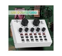 Table de Mixage Audio V8, Carte Son pour Enregistrement Karaoké, Microphone Professionnel, Carte Son Externe pour PC