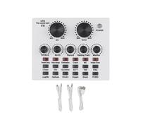 Table de Mixage Audio V8, Carte Son pour Enregistrement Karaoké, Microphone Professionnel, Carte Son Externe pour PC