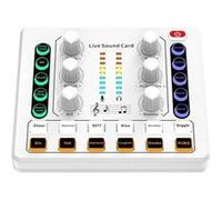 Table De Mixage Bluetooth Enregistrement Et Chantez En Direct Blanc Or YONIS