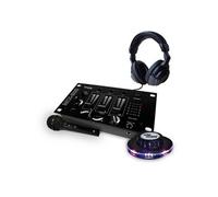 Table de mixage - Ibiza sound - casque DJ - micro noir - jeu de lumière effet UFO Ovni
