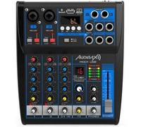Table de mixage compacte USB Audibax MG04 USB avec 4 canaux, Bluetooth, MP3, enregistrement USB et effets