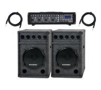 Systeme Sono DJ 2 Enceintes 15" Actives 600W Kit Table de Mixage USB Bluetooth