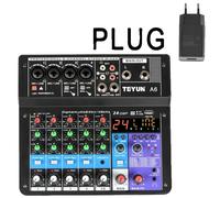Table de mixage, connexion Bluetooth, entrée d'alimentation fantôme 48V, A6-EU