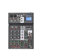 Table de Mixage, Console de mixage Bluetooth 6 canaux, 24 effets DSP, alimentation 48V, lecture USB, enregistrement sur PC