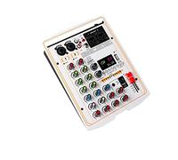 Table de mixage DJ, 99 DSP Effet Mixer 4 canaux Portable 48V Phantom Power Monitor DJ Console de mixage for Studio professionnel(blanc)