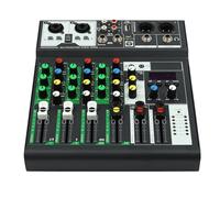 Table de mixage DJ à 4 canaux - Mixeur audio professionnel - Mini table de mixage audio portable - Contrôleur DJ - Mixeur de son pour streaming - Table de mixage audio à 4 canaux