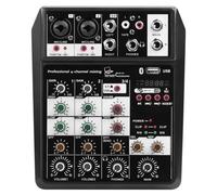 Table de mixage DJ, Console de mixage Audio sans fil à 4 canaux, Microphone Portable, Interface USB, mélangeur Dj