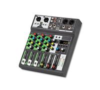 Table de mixage DJ, Console de mixage sonore USB Record Computer 48V Phantom Power Delay Répétition Effet 4 Canaux Mixer