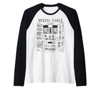 Table de mixage DJ Disque Jockey Mix Musique Mixeur Vintage Brevet Manche Raglan