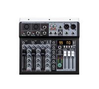 Table de mixage DJ, Interface 4/6 canaux, table de mixa DJ, effet DSP 99 bits, mixa USB, effets + 48 V, fantôme Bluetooth(4 channel)