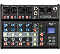 Table de Mixage DJ Mini 6 Canaux Control Console Enregistremen USB XLR Bluetooth