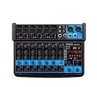 Table de Mixage DJ, Mini mixeur 8 canaux DC 5 V avec Lecteur MP3 Bluetooth USB 48 V 24 Effets DSP Enregistrement USB(BMG-08F-B)