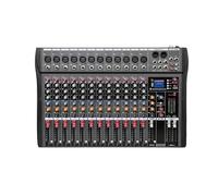 Table de Mixage DJ Mixeur de studio professionnel 6/8/12 canaux Bluetooth USB DJ Console mixage sonore Amplificateur moniteur avec alimentation fantôme 48 V(12 Channels)